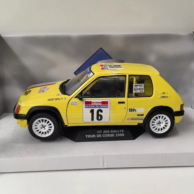 

SOLIDO масштаб 1/18 205 # 16 1990-х годов, имитация модели автомобиля из сплава, статическая коллекция, украшенные праздничными подарками, игрушки, сувенирный подарок