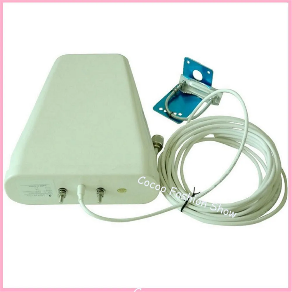 ZQTMAX Outdoor Directional Log periodic antenna 806-2700mhz for Mobile  Signal Booster 2g 3g 4g Repeater Amplifier + 10m Cable