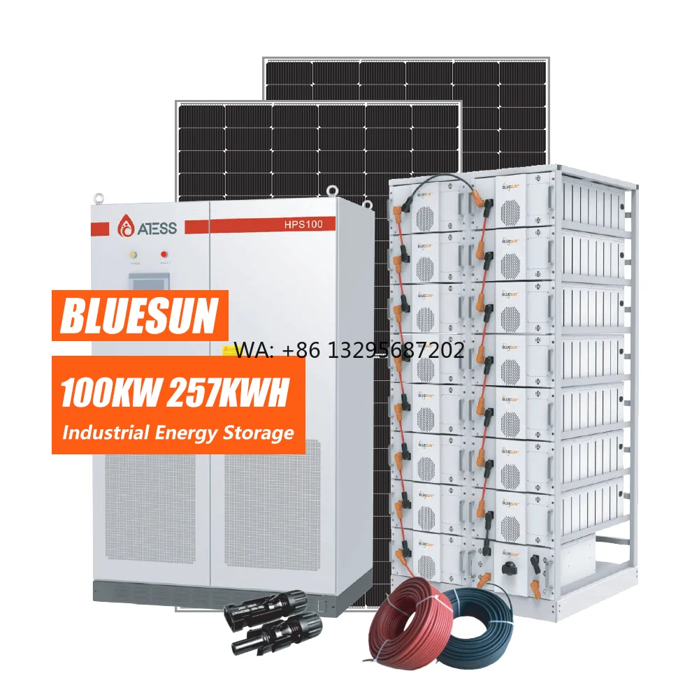Off Grid Hybrid Solar System 100KW 257KWh Industrial Energy Storage Three Phase 220V 400V