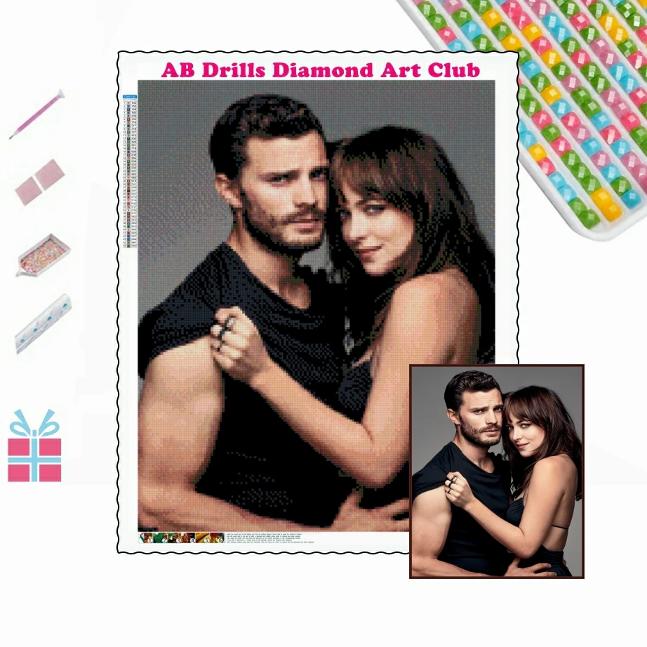 Fifty Shades of Grey 5D DIY AB Drill Diamond Painting Mosaic Embroidery Movie Pictures of Rhinestones Cross Stitch Home Decor