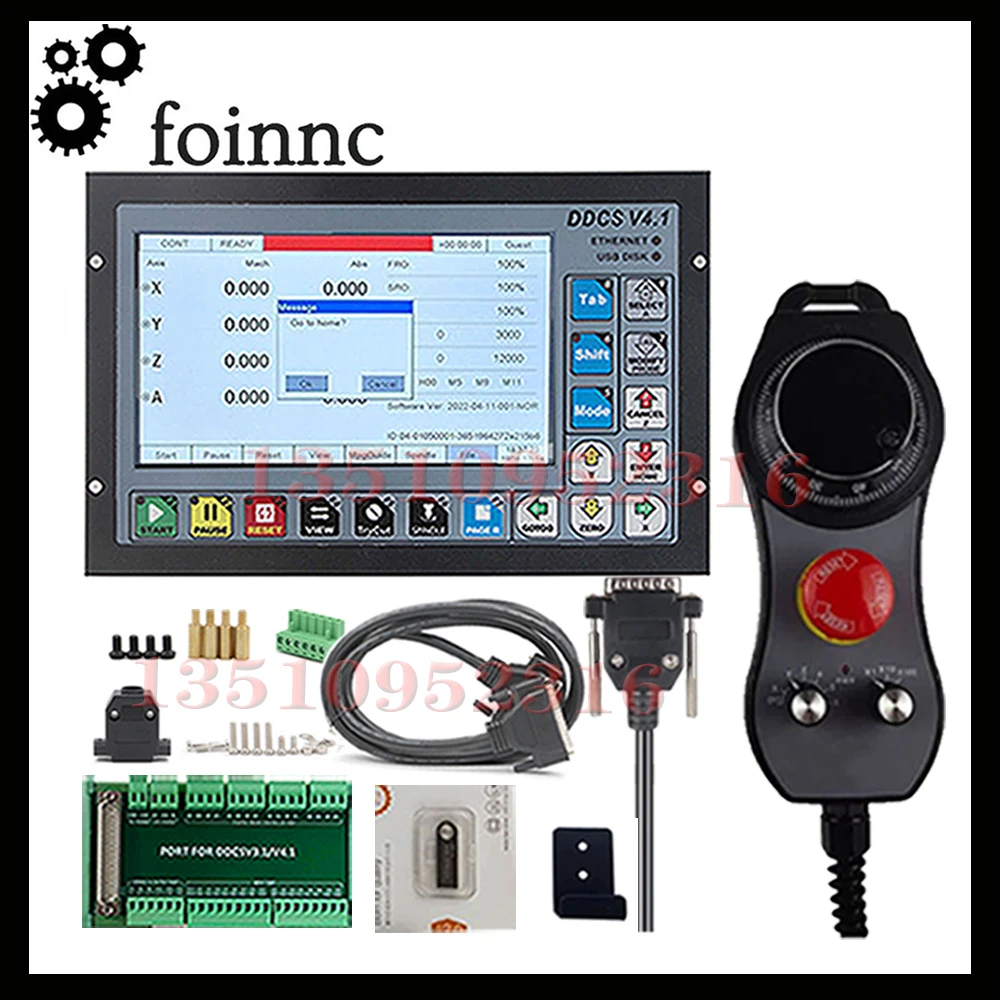 

Ddcsv3.1 Upgrade Ddcs V4.1 3/4 Axis Independent Offline Machine Tool Engraving And Milling Cnc Motion Controller + Handwheel Mpg