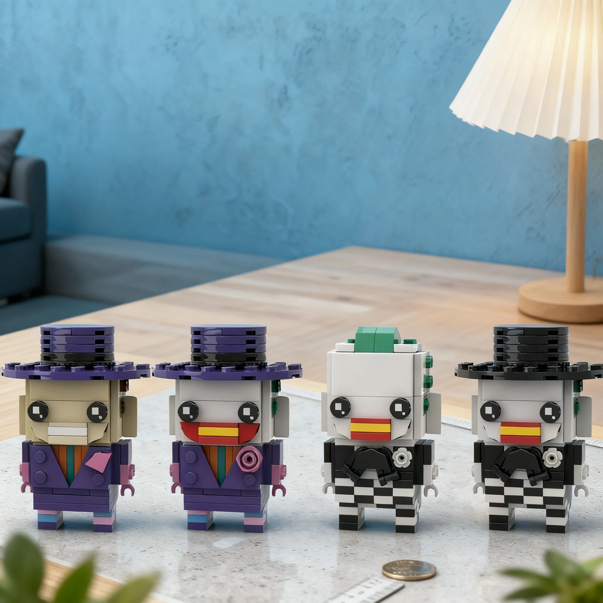 964 piezas MOC El Payaso Villano Superhéroes Liga de Héroes Nocturna Modelo Bloques de Construcción Juguete de Construcción Regalos de Navidad Idea DIY Arte