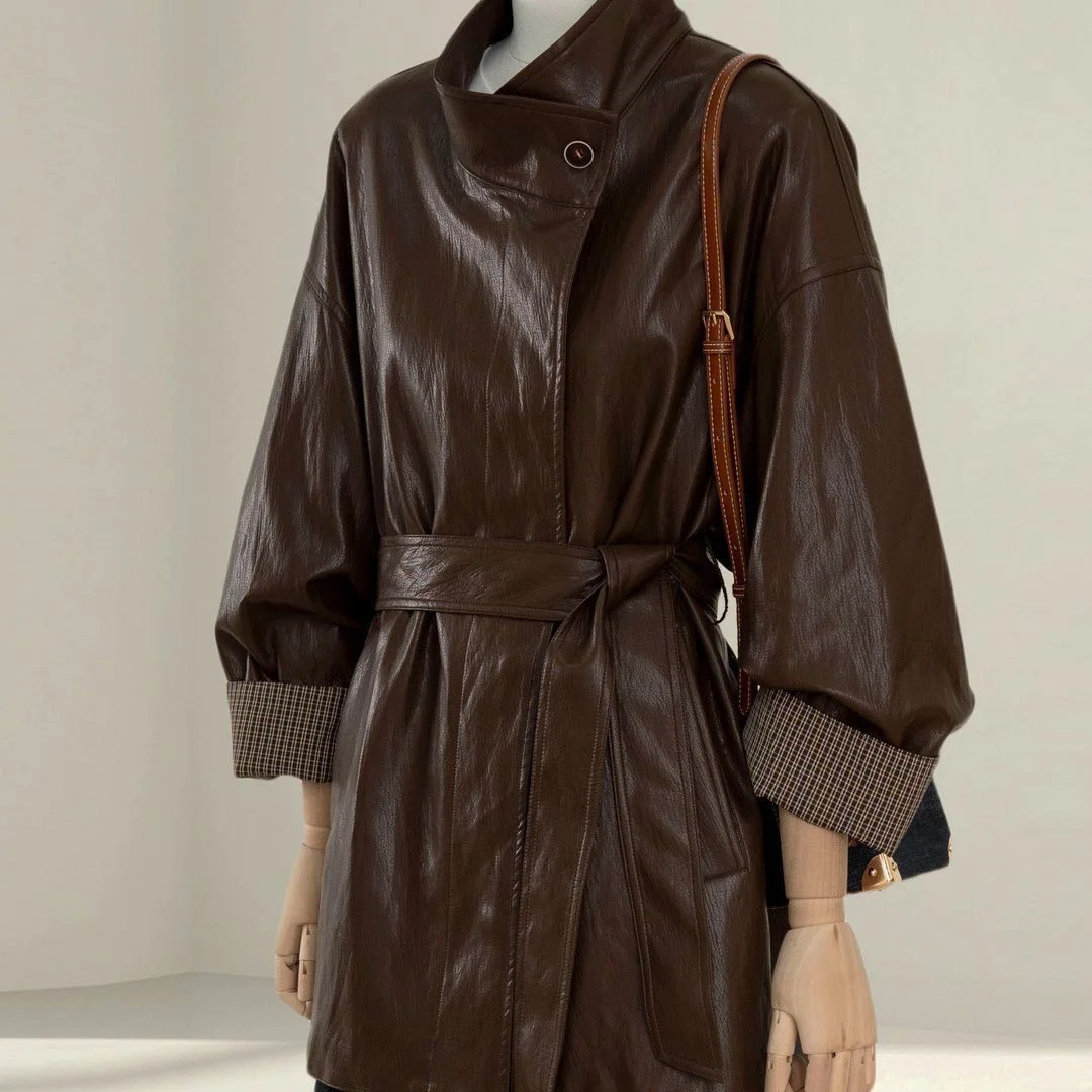 

Biker Jackets Womens Jacket For Woman Spring Chic Leatherette Snap Closure Waistband Cropped Urban College Gym Activewear Velvet