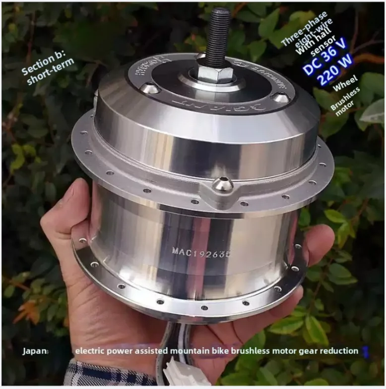 Wheel Motor Electric Power Mountain Bike Brushless One-way Clutch Gear Reduction