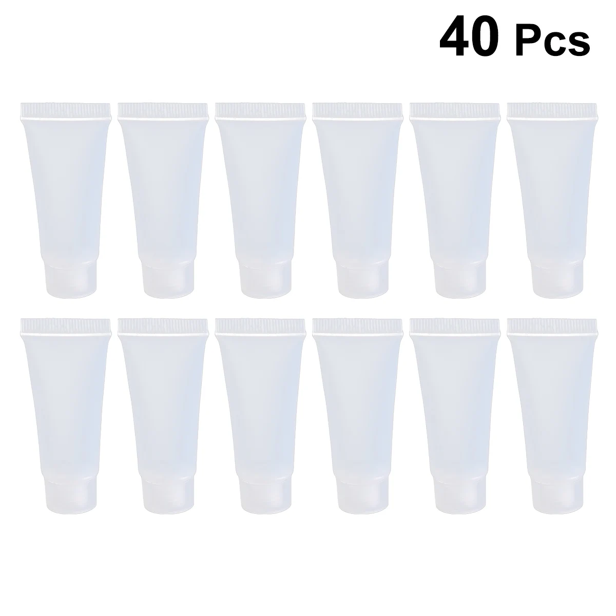 

40Pcs 10ml Refillable Travel Bottles Leakproof Squeezable Plastic Tubes for Shampoo Shower Gel Lotion Environmentally Safe