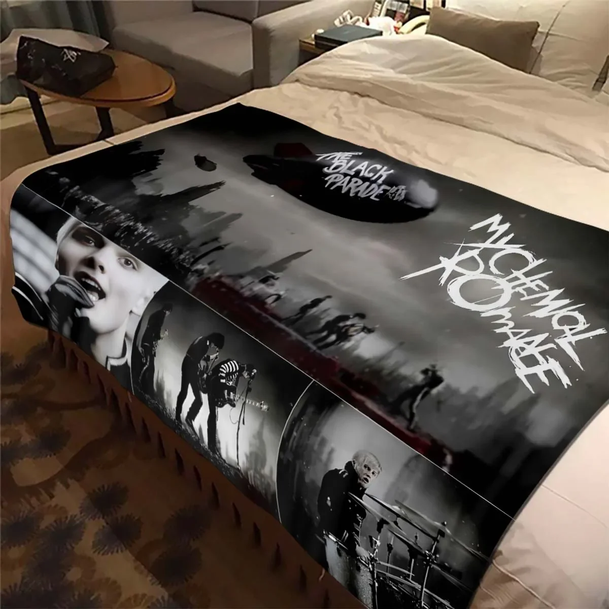 USA My Chemical Romance Band Flannel Warm Blanket Adult Children's Bedroom Living Room Sofa Travel Picnic Blanket Fan Gift