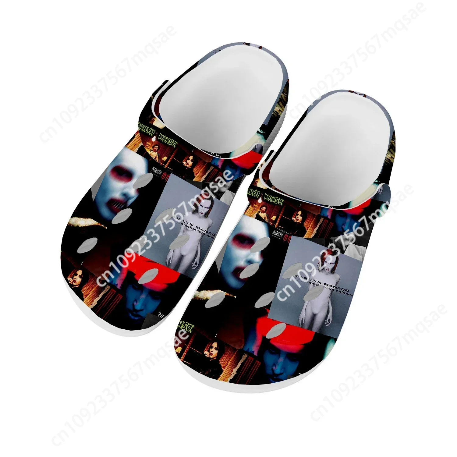 Rock Band Singer Marilyn Manson Home Clogs Custom Water Shoes Mens Womens Teenager Shoes Clog Breathable Beach Hole Slippers