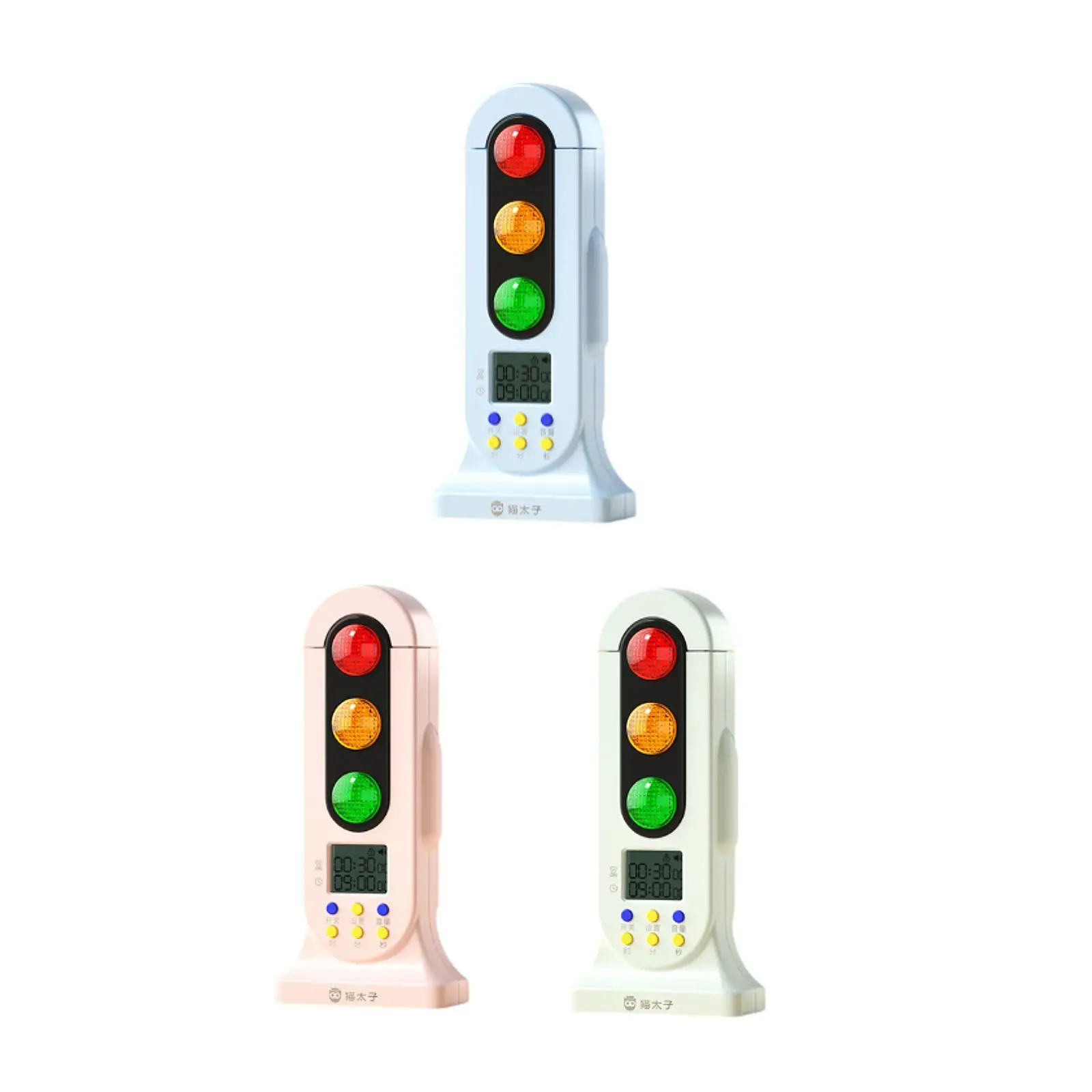 Traffic Light Visual Timer Time Management Tool with Bell Reminder Count Down