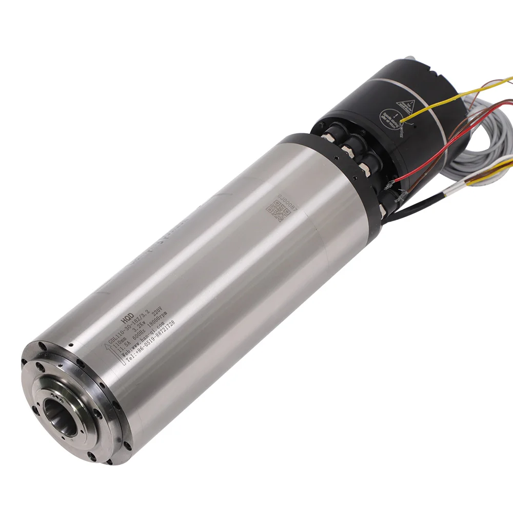 

HQD Высокоскоростной 18000 об/мин BT30 3,2 кВт Высокоскоростной двигатель шпинделя с ЧПУ для фрезерования GDL110-30-18Z/3,2