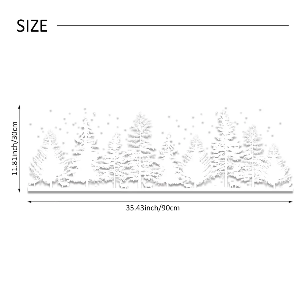 Easy Application Window Cling Vintage Holiday Decor Snowflake Decal Nostalgic Christmas Theme UV Resistant Material