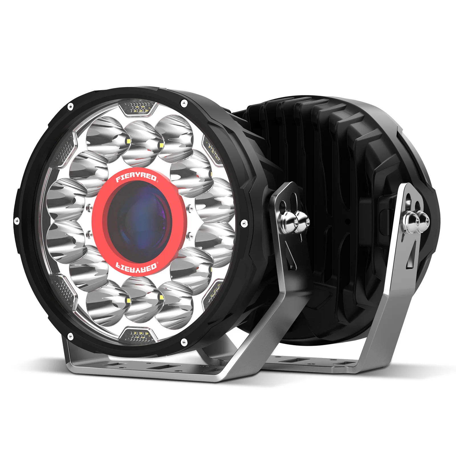 FIERYRED 4X4 Offroad Aluminum Waterproof IP67 DRL 7 Inch Round LED Driving Light Laser Hybrid LED Headlight