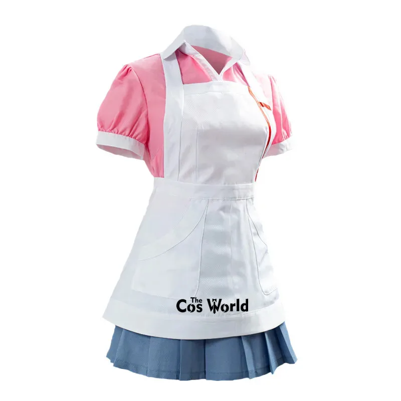 Danganronpa 2 Mikan Tsumiki Enfermeira Avental Vestido Uniforme Roupa Jogos Trajes Cosplay