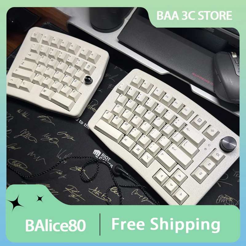 

Balice80 Alice Split клавиатура Проводная одномодовая разделенная клавиатура Комплект с поддержкой флакона Qmk DIY Пользовательские эргономичные аксессуары для геймеров