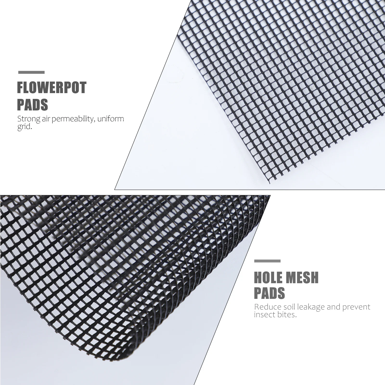 

10pcs Flowerpot Bottom Mesh Pad Durable PE Prevent Soil Loss Improve Drainage Gardening Bonsai Pot Mats Reusable