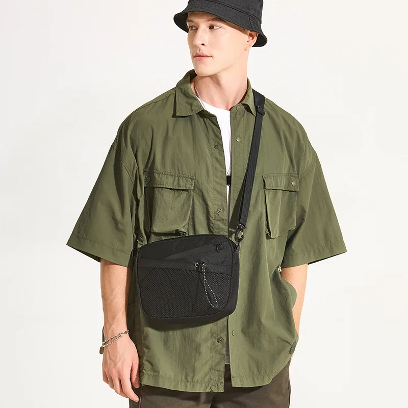 

Men's Crossbody Shoulder Bag Japanese Male Waterproof Oxford Cloth Travel Satchel Casual Small Messenger High Quality Mobile Bag