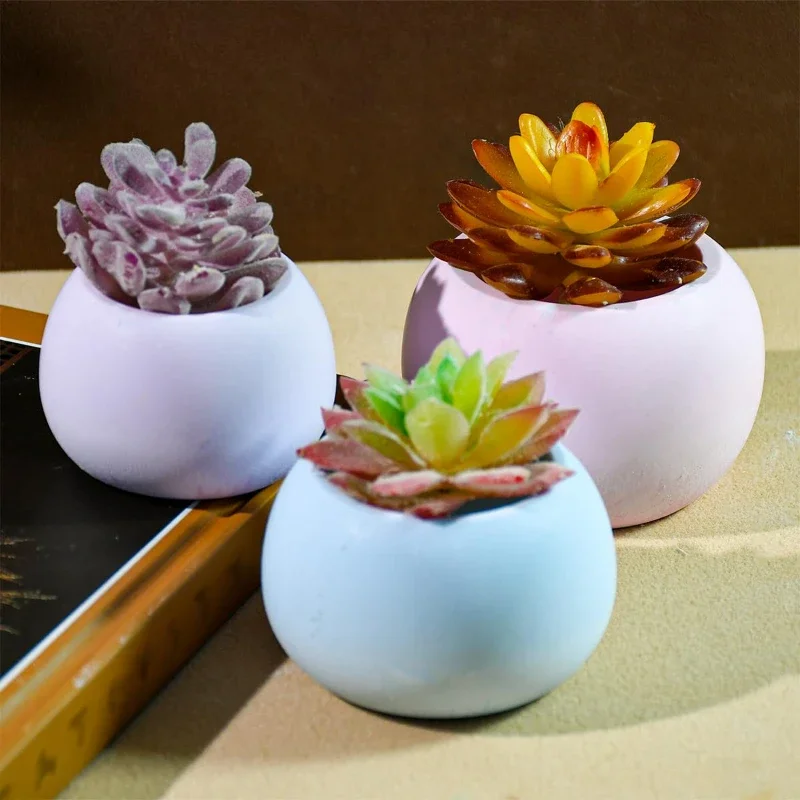 Small Bowl Concrete Candle Jar Mold Trinket Box Container Storage Mold for DIY Resin Art Craft Home Decorations Planter