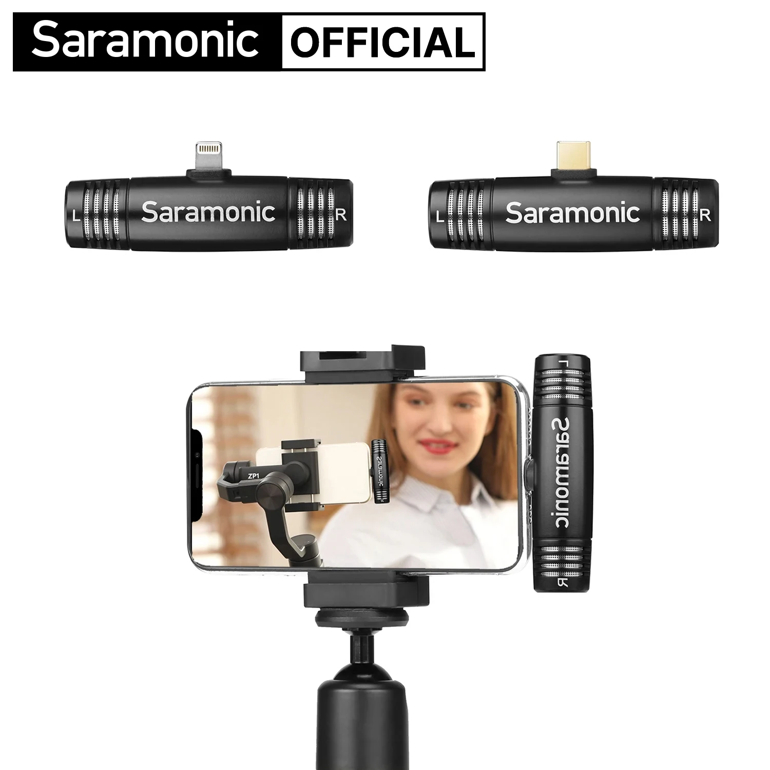 

Saramonic SPMIC510 Di/UC Mini Condenser Microphone for Mobile Phone iOS Lightning Android Streaming Plug and Play Microphone