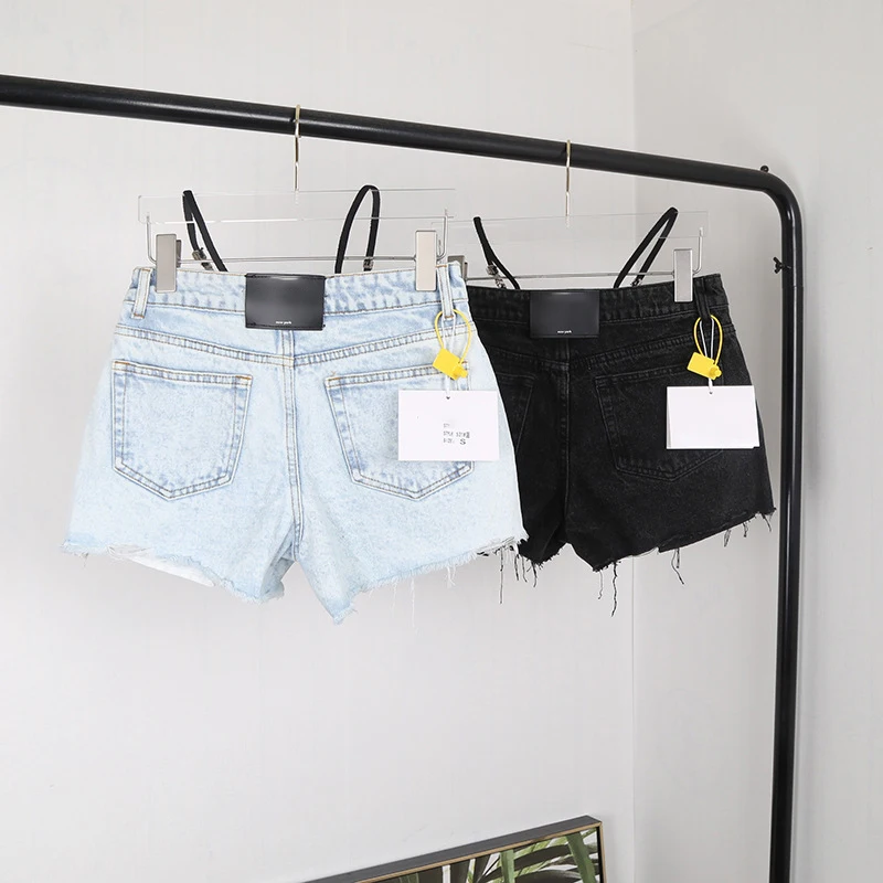 [oein] 2024 Autumn Fashion New Water Diamond Sling Denim Shorts Summer Hot Pants