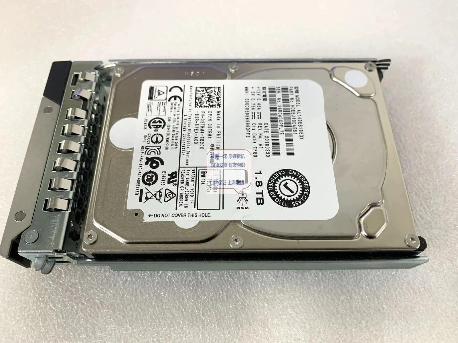 Usado 02TRM4 1.8T 10K SAS 12G 2TRM4 AL14SEB18EQY R740 730