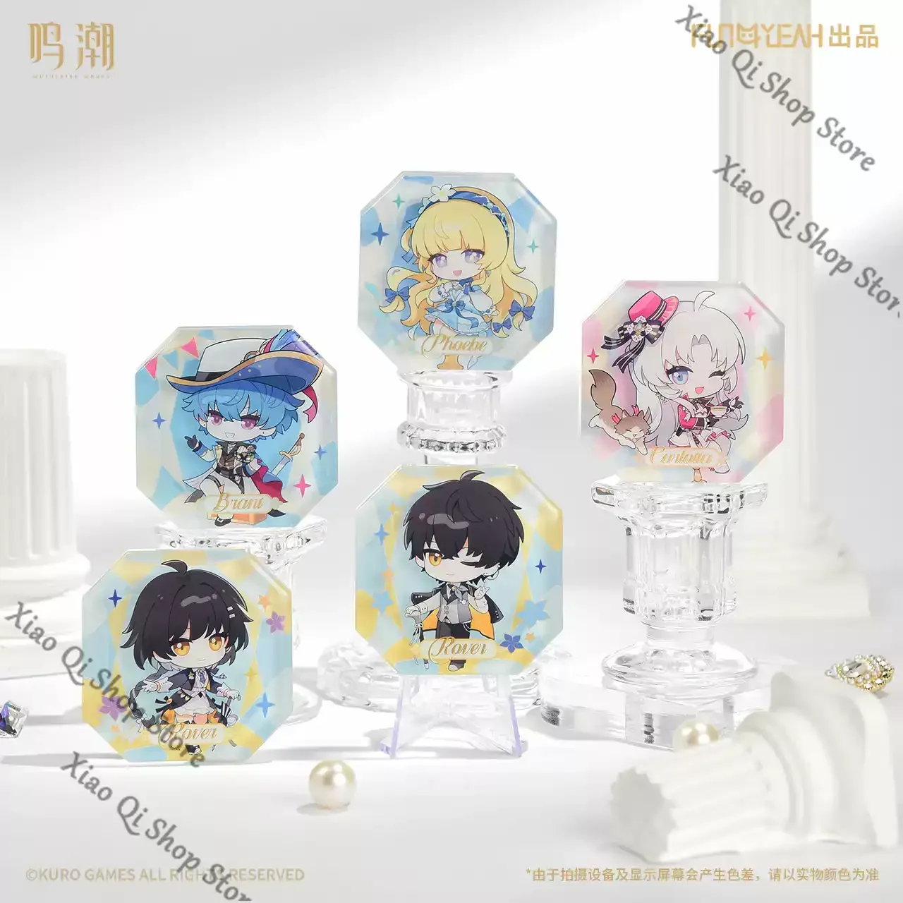 

Подлинная серия Wuthering Waves Flowing Light Secret, акриловый магнит на холодильник версии Q — Carlotta Montelli Brant Rover Phoebe