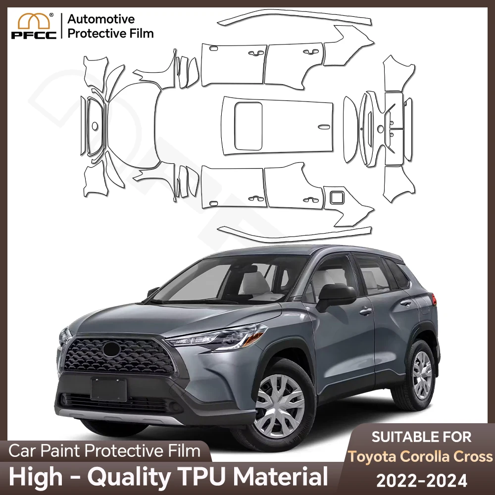 

PPF For Toyota Corolla Cross LE/XLE 2022-2024Car Paint protection filmTPU Pre-cut Anti-scratch Body Sticker Bra Kit Transparent