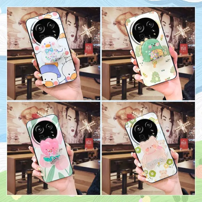 Durable phone lens protection Phone Case For Sharp Aquos R9 Pro/SH-54E Glitter Back Cover Anti-dust Fashion Design Cute