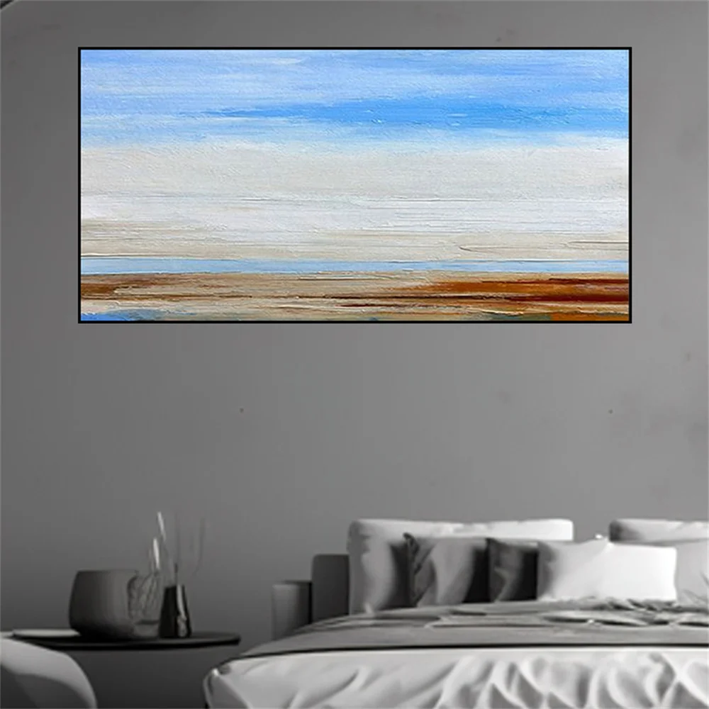 Nordic Canvas Art The Sun Rises Sea Landscape Wall Painting Handpainted Oil Painting On Canvas Large Wall Art Modern Home Decor