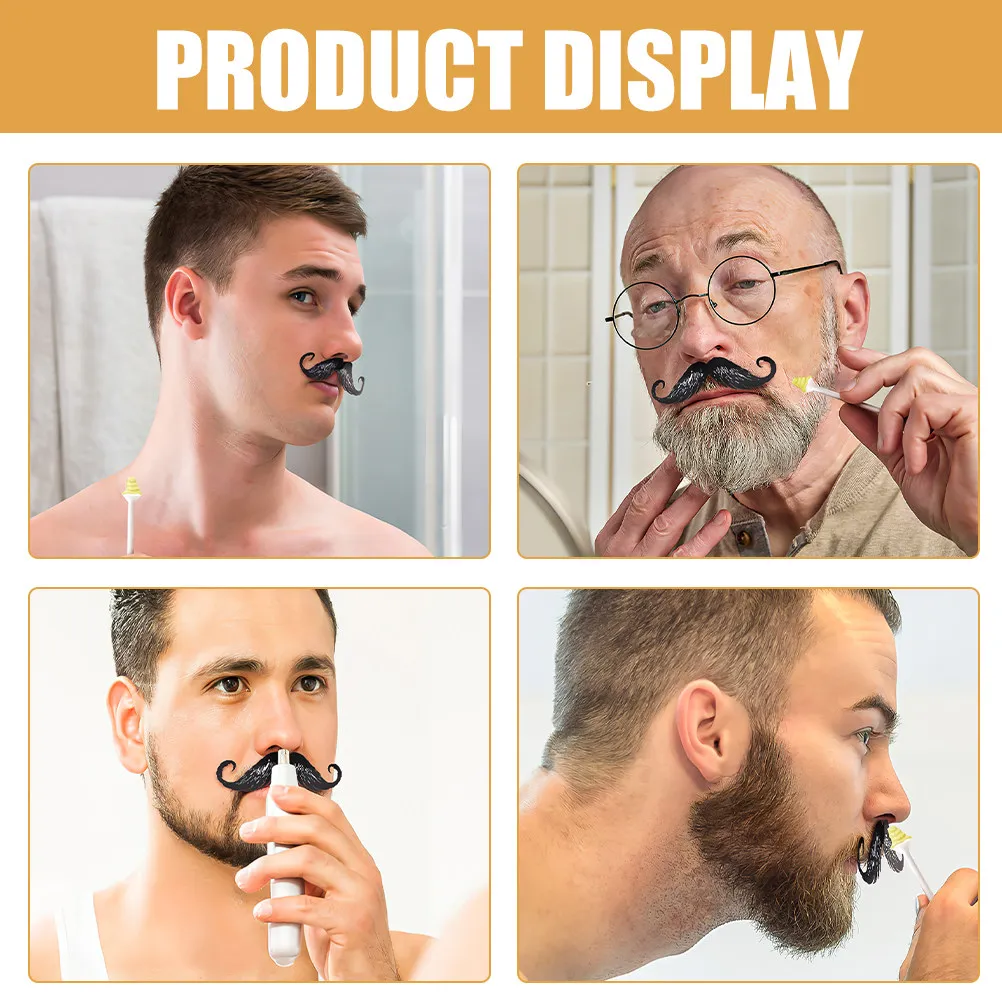 100Pcs Beard Styling Stickers Nose Hair Waxing Mustache Protector Nose Hair Removal Beard Sticker Portable Depilation Supplies