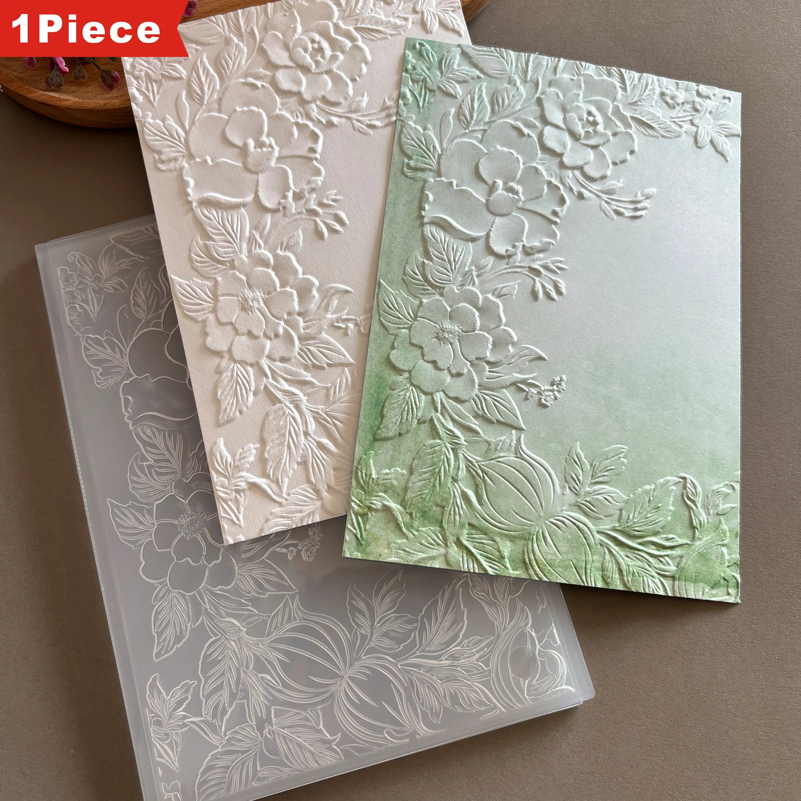 3D-geprägter Ordner – „Vintage-Blumen: Eleganz in Farben“