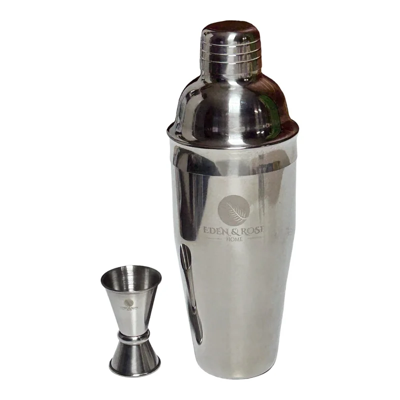 Martini Cocktail Shaker 24 oz. Drink Shaker Mixer with Measuring 1 oz Jigger