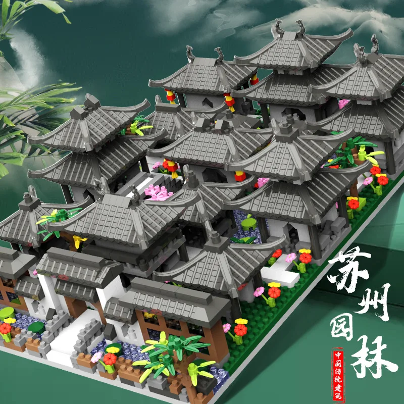 Creative Chinese Architecture Mini Block Assembly Bricks Toys For Kids Boy 14  Year Old Gift Building Blocks Toy Set for Adults