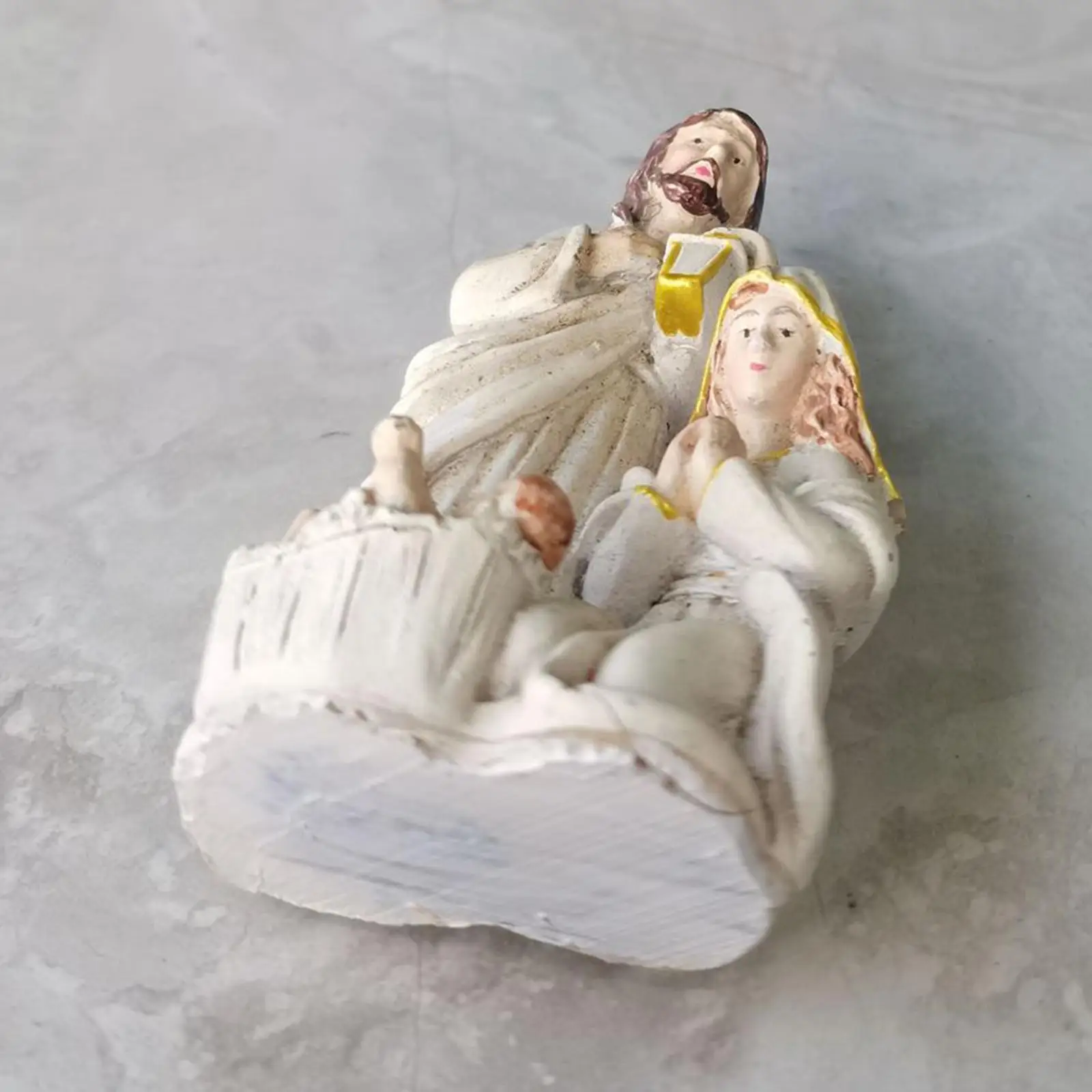 Christ Nativity Statues Scene Set Baby Jesus Figurine Hand Painted Small