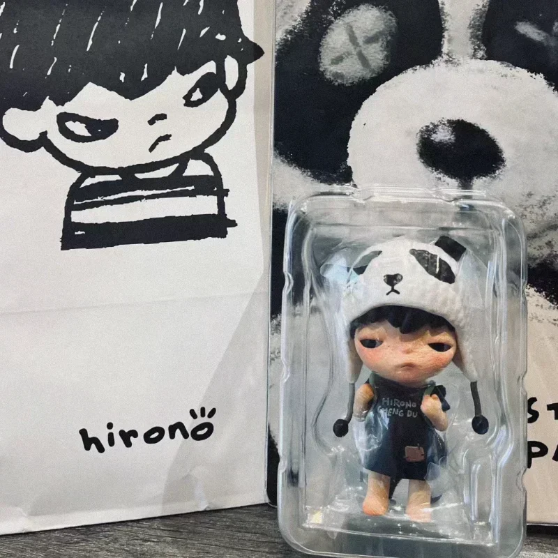 

Hirono Panda Hanging Card Chengdu Limited Anime Figure Model Surrounding Doll Decoration Desktop Collection Figurine Toy Gifts