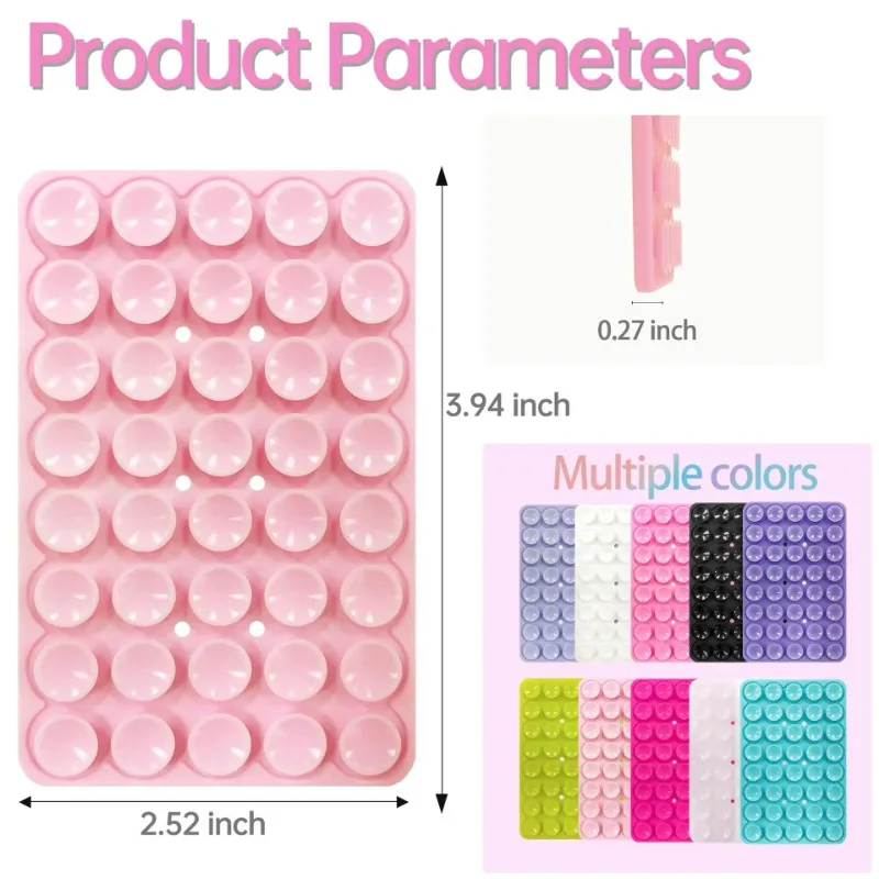 Casing Ponsel Cup Pengisap Silikon Dudukan Dua Sisi Dapat Dilepas untuk Dudukan Dinding Bebas Genggam untuk Selfie dan Video