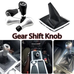 6 Speed Car Manual Gear Shift Knob Sleeve Adapter Lever For Mercedes Benz W204 C204 C63 C300 C250 W207 A207 W212 2008-2014