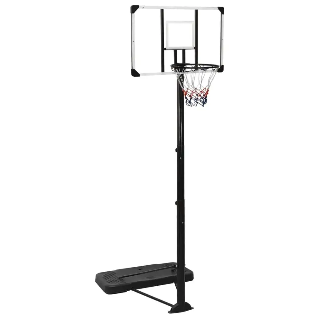 Adjustable Transparent Polycarbonate Basketball Stand 256-361 cm - Durable Outdoor Hoops