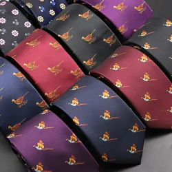 New Design Wedding Men Tie Animal Floral Red Blue Black Purple Neckties Men Business Dropshipping Groom Collar Accessories Gift