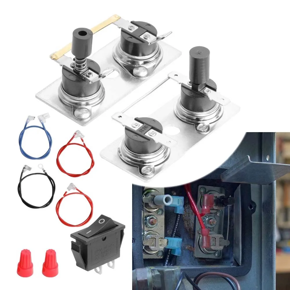 Thermostat and Limit Switch Kit for Suburban SW Series RV Water Heaters Direct Fit Replacement Includes Power Rocker Switch