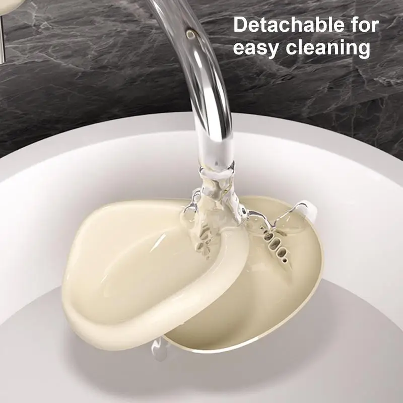 Cloud Soap Drain Dish Self-Adhesive Soap Travel Container With Hooks Punch Free Soap Holder Decorative Soap Dish For Bathroom