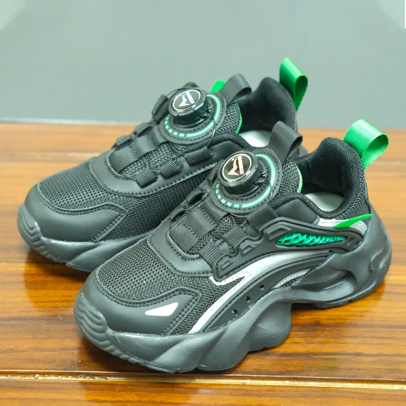 

Black Boys Sneaker Fashion Children Shoes Breathable Lightweight Kids Platform Casual Sneaker Sports Tennis Shoes for Boy
