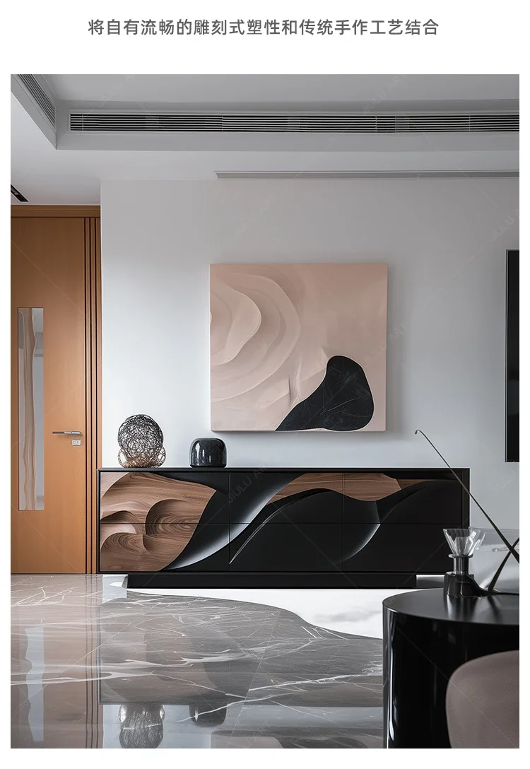 

JJItalian Light Luxury All Solid Wood Six-chest Cabinet Simple Modern Bedroom Drawer Locker High-end Living Room