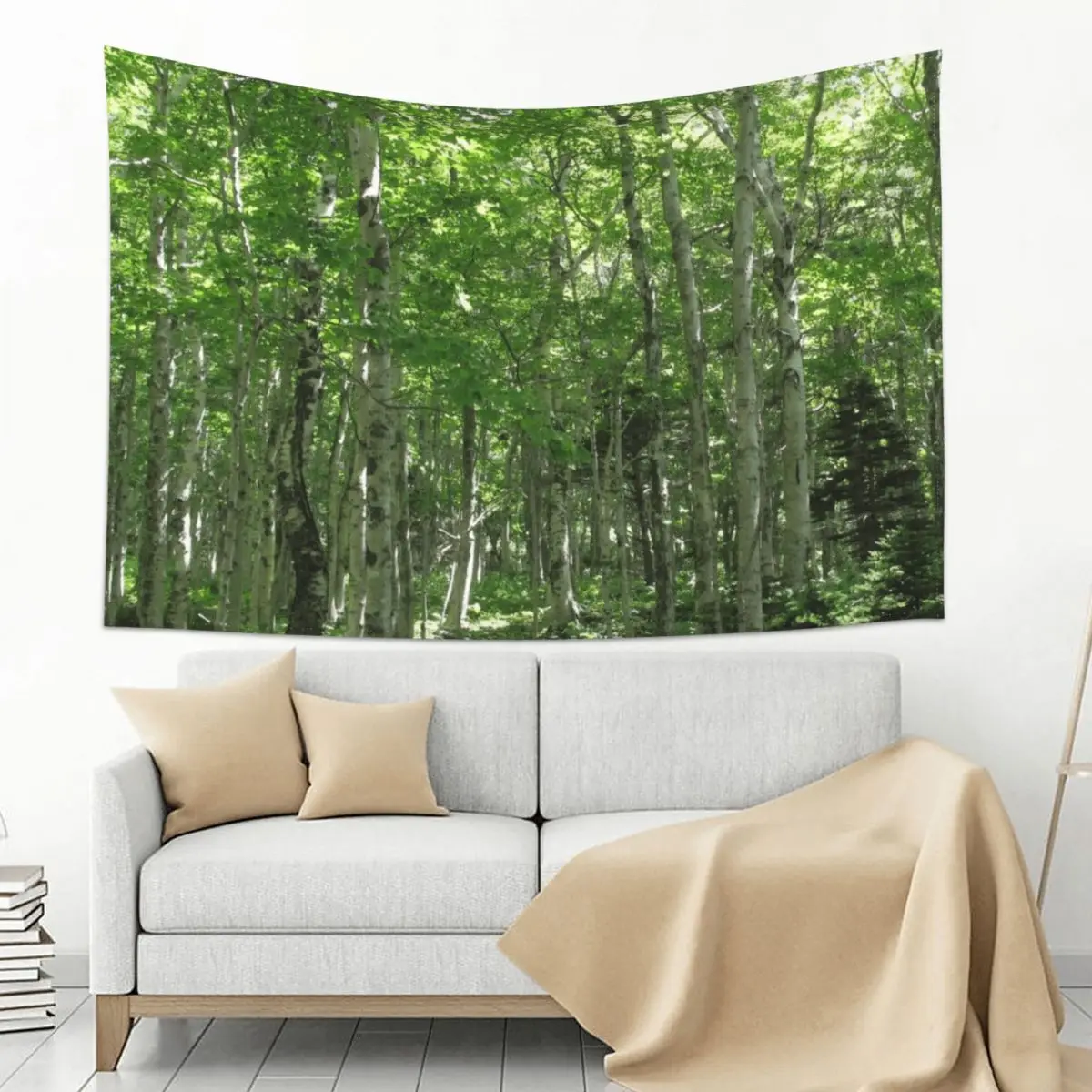 

Watercolor Landscape, Cape Breton 09, Nova Scotia, Canada Tapestry Room Decorations Aesthetic Bathroom Decor Tapestry