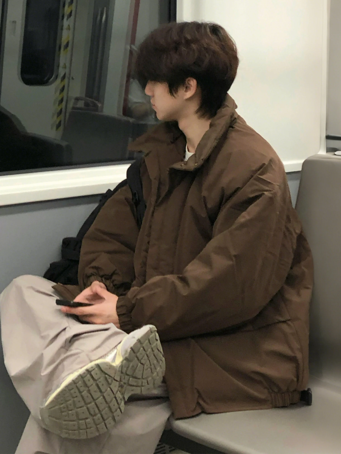 

Thiened Brown Cotton Jaet Men's Winter Warm American Sle Retro Cleanfit Workwear Cotton Coat Youth Trend Online Exclusive