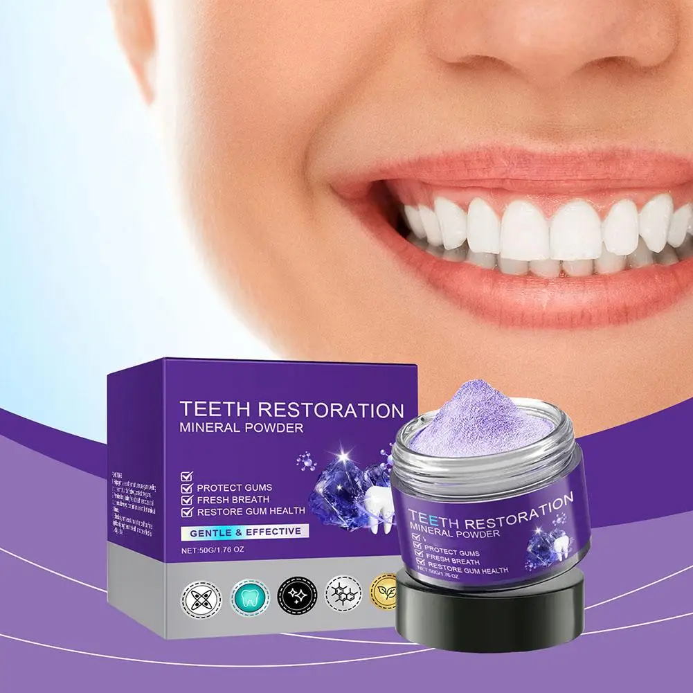

50g Teeth Whitening Powder Remove Plaque Stains Dental Calculus Oral Bad Fresh Cleaning Breath Tooth Hygiene Care Products O3U3