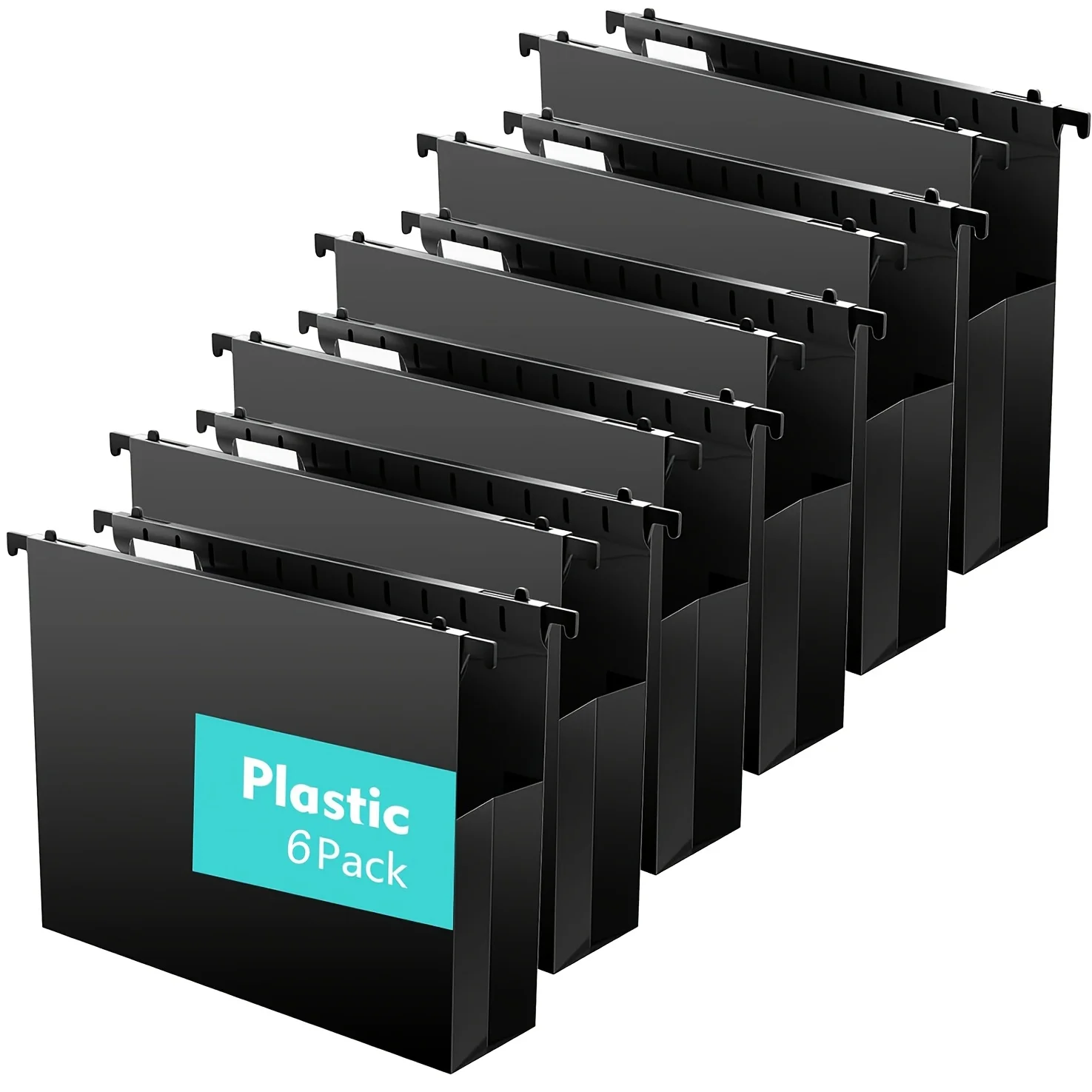 6 Sets Plastic Hanging Folder With For A4  Reinforced Are Expandable Designed For Heavy-Duty Use With 2-Inch Expansion Function