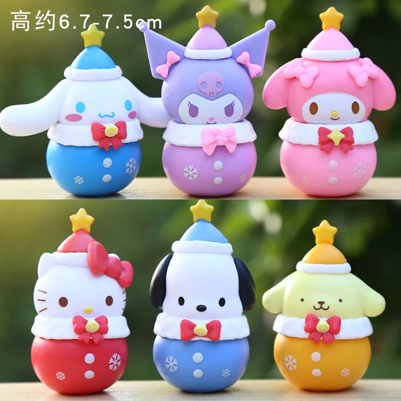 Neue Anime Weihnachten Mini Perlen KT Serie Blind Box - Niedliche My Melody Kuromi Pochacco Plüschfiguren, dekorative Ornamente