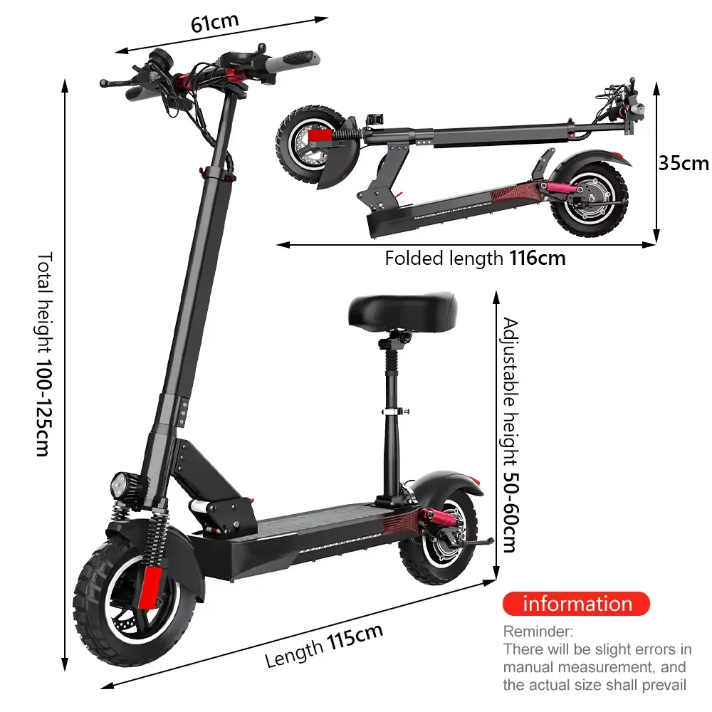 Trottinette Électrique Pliable avec Siège pour Adulte, Moteur de 800W, Autonomie de 34Miles, Vitesse Maximale de 31MPH, Pneus Tout-Terrain de 10 Pouces