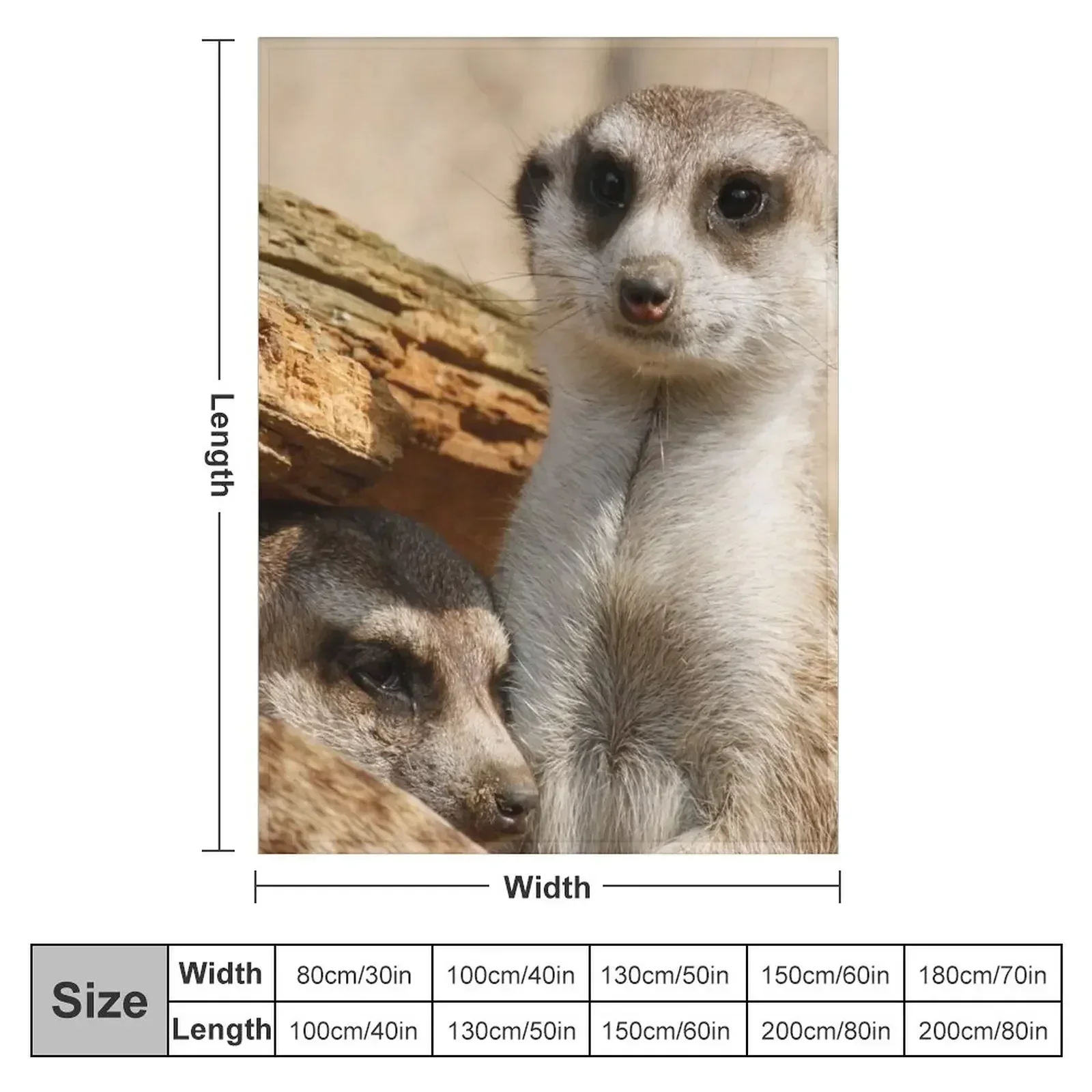Meerkat 042 Throw Blanket for sofa Travel Furry Decorative Throw Blankets