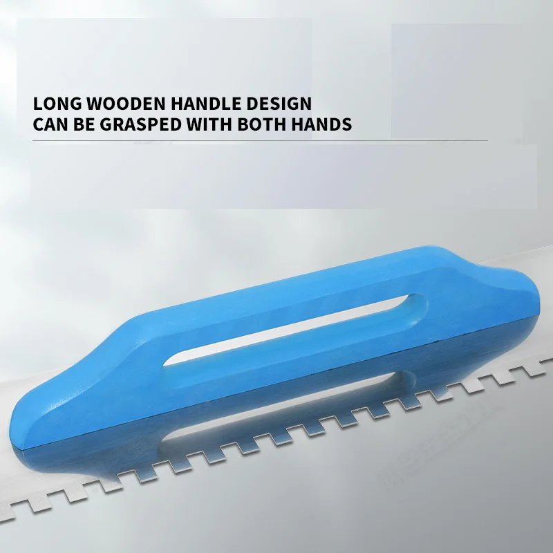 Imagem -05 - Praça Trowel com Cabo de Madeira Reboco Tiling Raspar a Polpa Puxar Slot Raspador de Gesso 48cm 1496 Aço Inoxidável