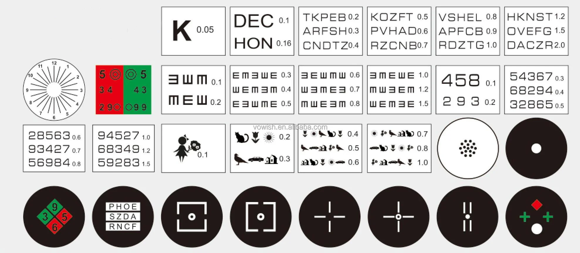 Hot selling Chinese manufacturer supply Optometry Equipment NH-500 LED vision chart projector price on sale